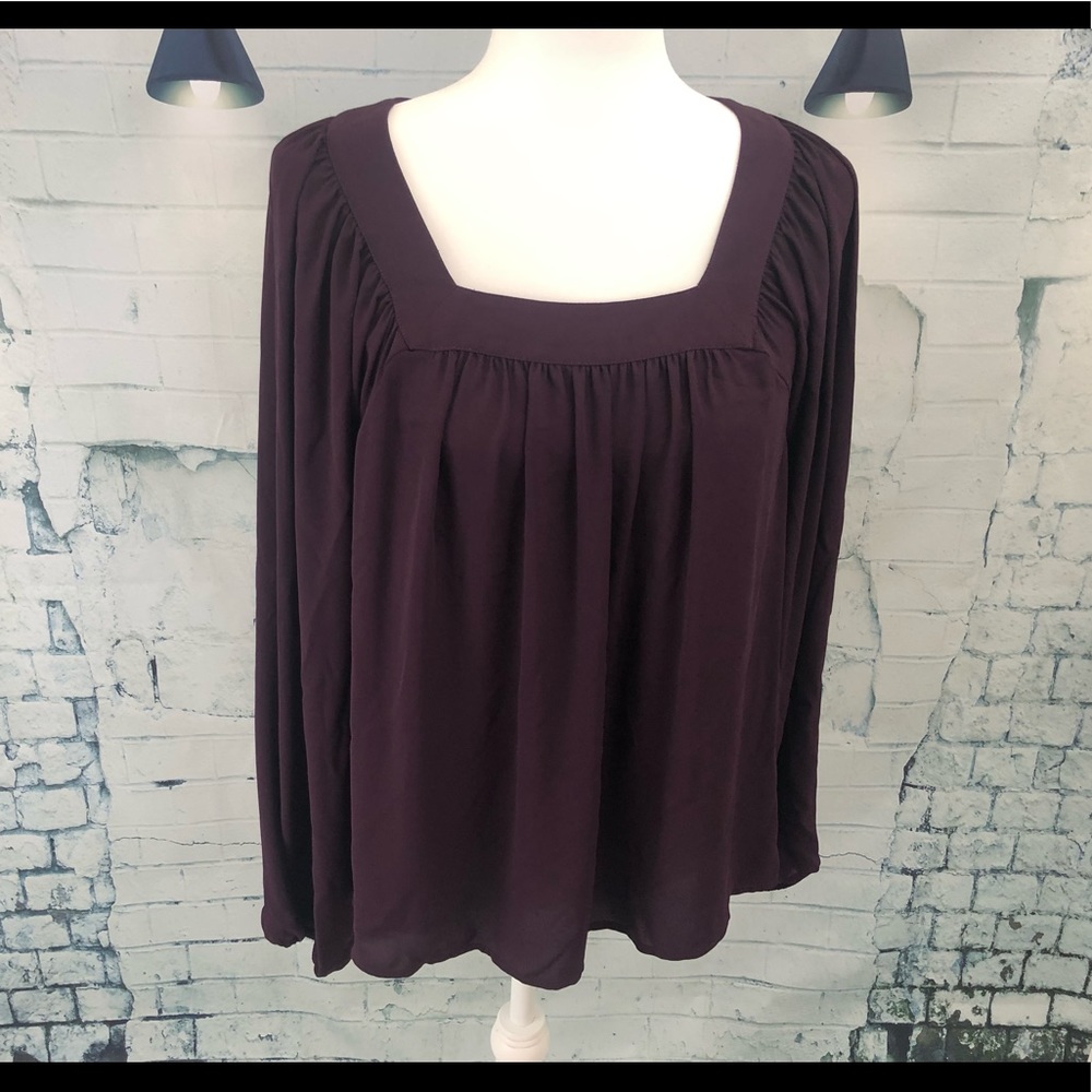 Expree Blouse Long Sleeve Plum Size S